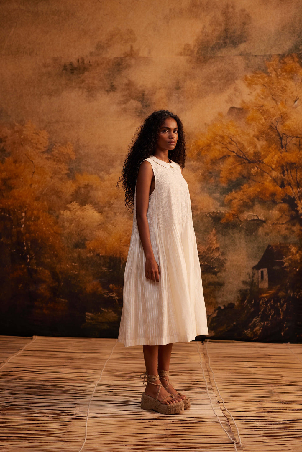 Shibui Stripe Ruching Dress by My Store with Dress at Kamakhyaa for sustainable fashion