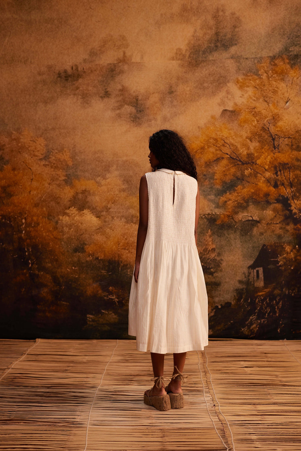 Shibui Stripe Ruching Dress by My Store with Dress at Kamakhyaa for sustainable fashion