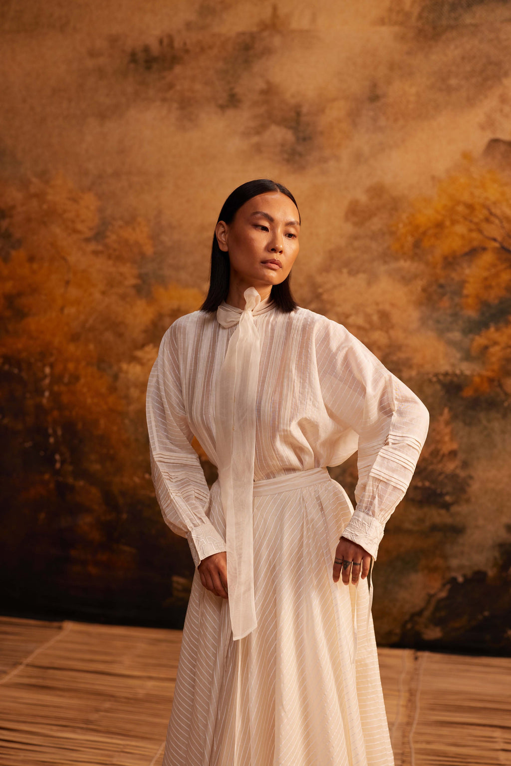 Yama-Ori Dolman Shirt with Ribbon by My Store with Shirt, Top at Kamakhyaa for sustainable fashion