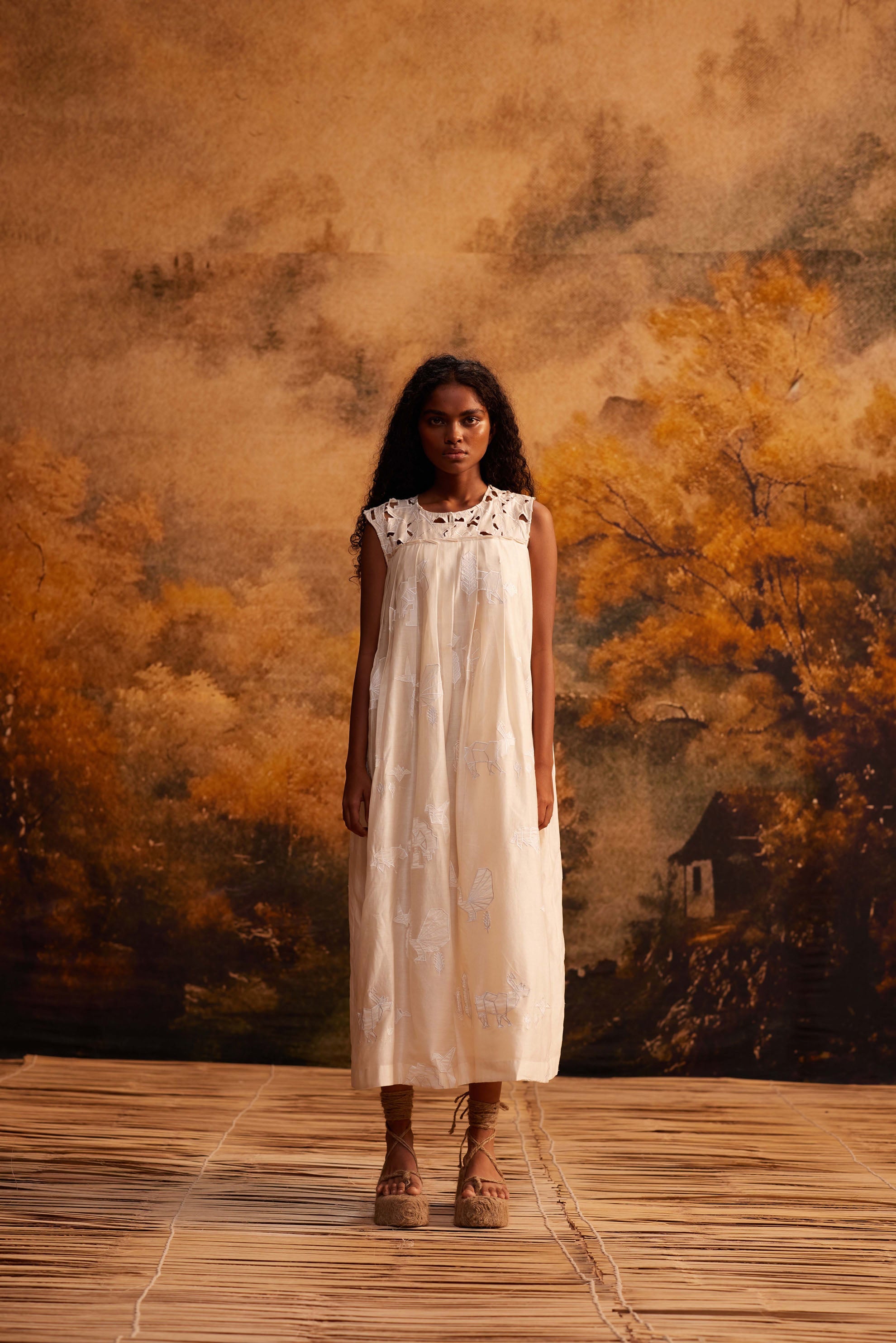 Kujaku Knife Pleat Dress by My Store with Dress at Kamakhyaa for sustainable fashion