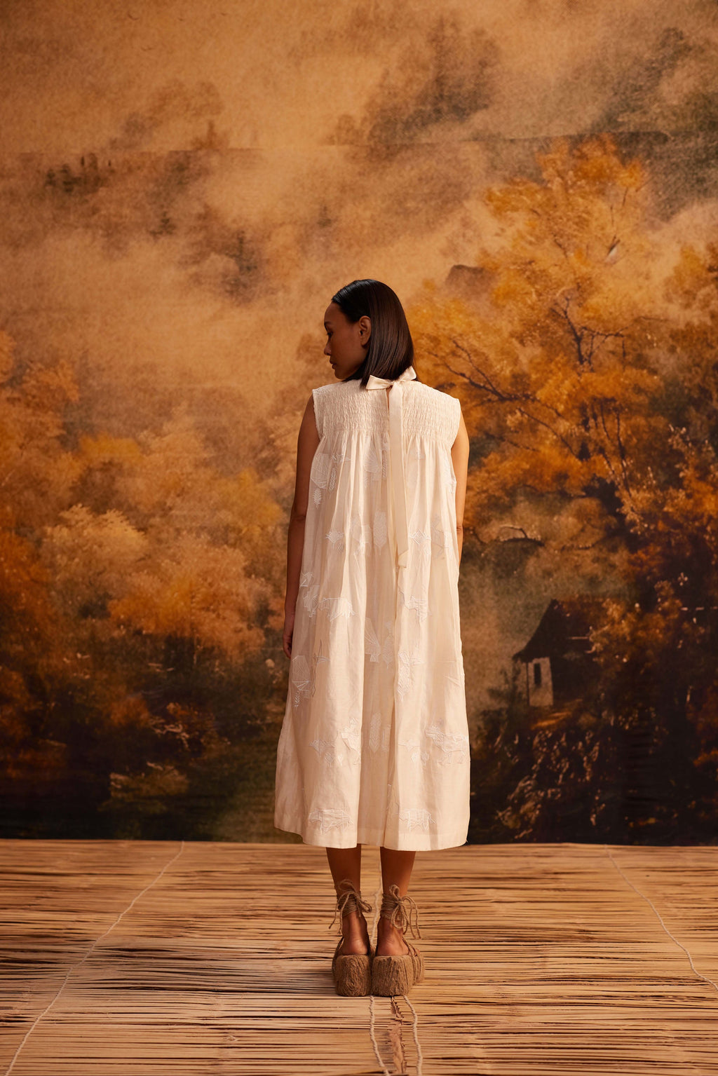 Tani-Ori Applique Ruching Dress by My Store with Dress at Kamakhyaa for sustainable fashion