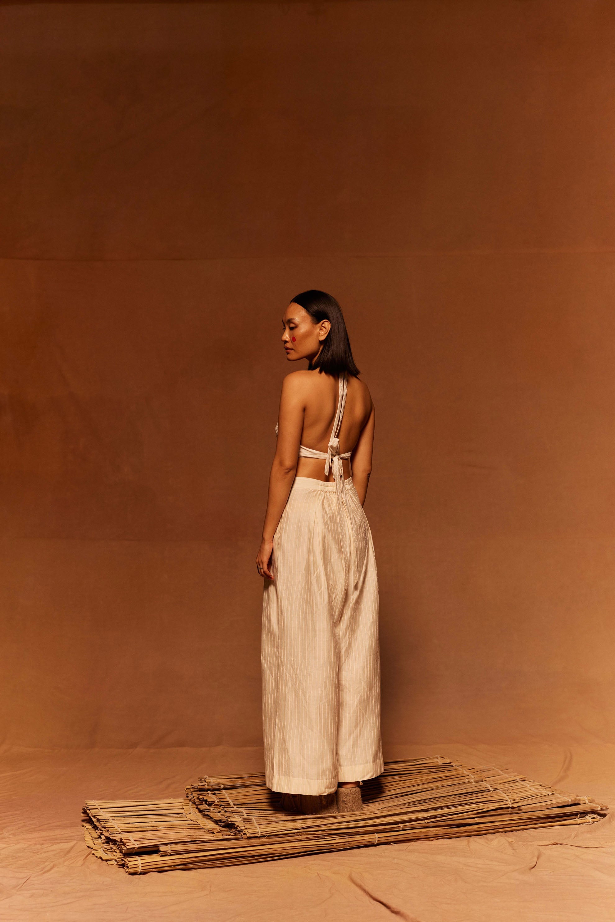 Heiwa Tie-up Blouse by AHMEV with Blouse at Kamakhyaa for sustainable fashion