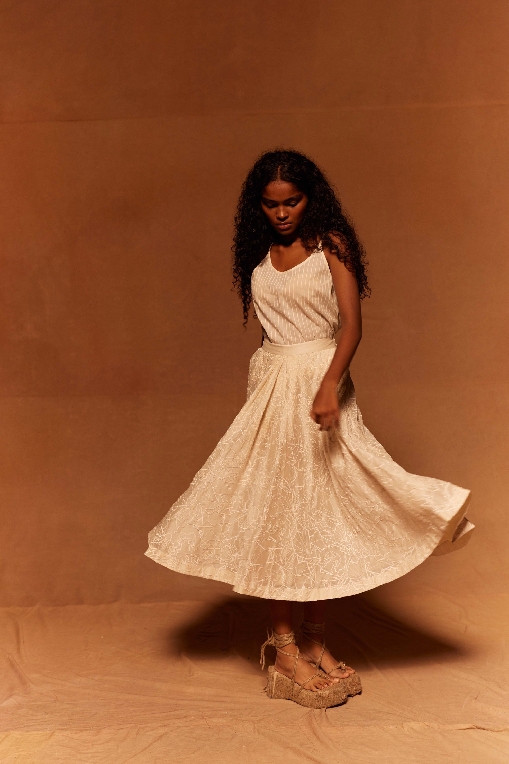 Muryo Emroidered Skirt by My Store with Bottom, Skirt at Kamakhyaa for sustainable fashion