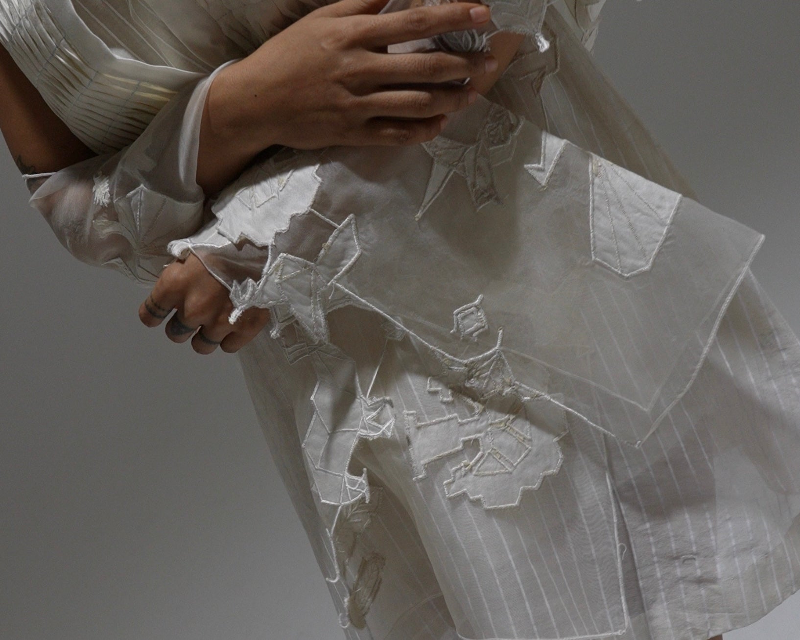 Hangasumi Applique Scarf by My Store with scarf at Kamakhyaa for sustainable fashion