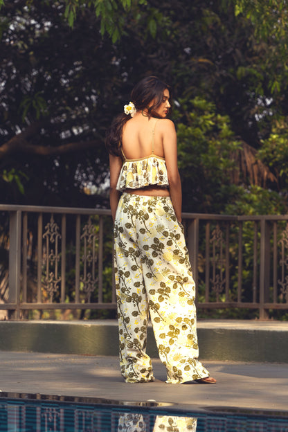 Aloha Drawstring Pants by Akashii Clothing with Bloom, Bottoms at Kamakhyaa for sustainable fashion