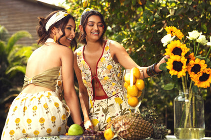 Lemon Drop Top by Akashii Clothing with Bloom, Top at Kamakhyaa for sustainable fashion