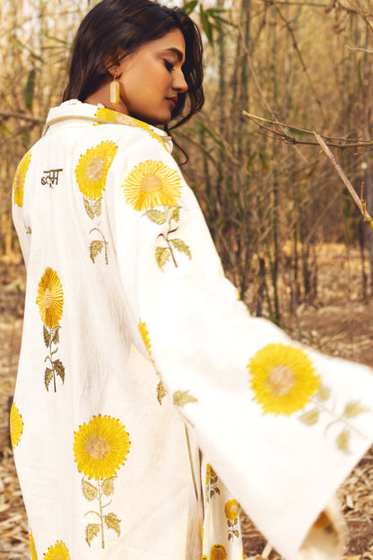 Sunflower Jacket by Akashii Clothing with Bloom, jacket at Kamakhyaa for sustainable fashion