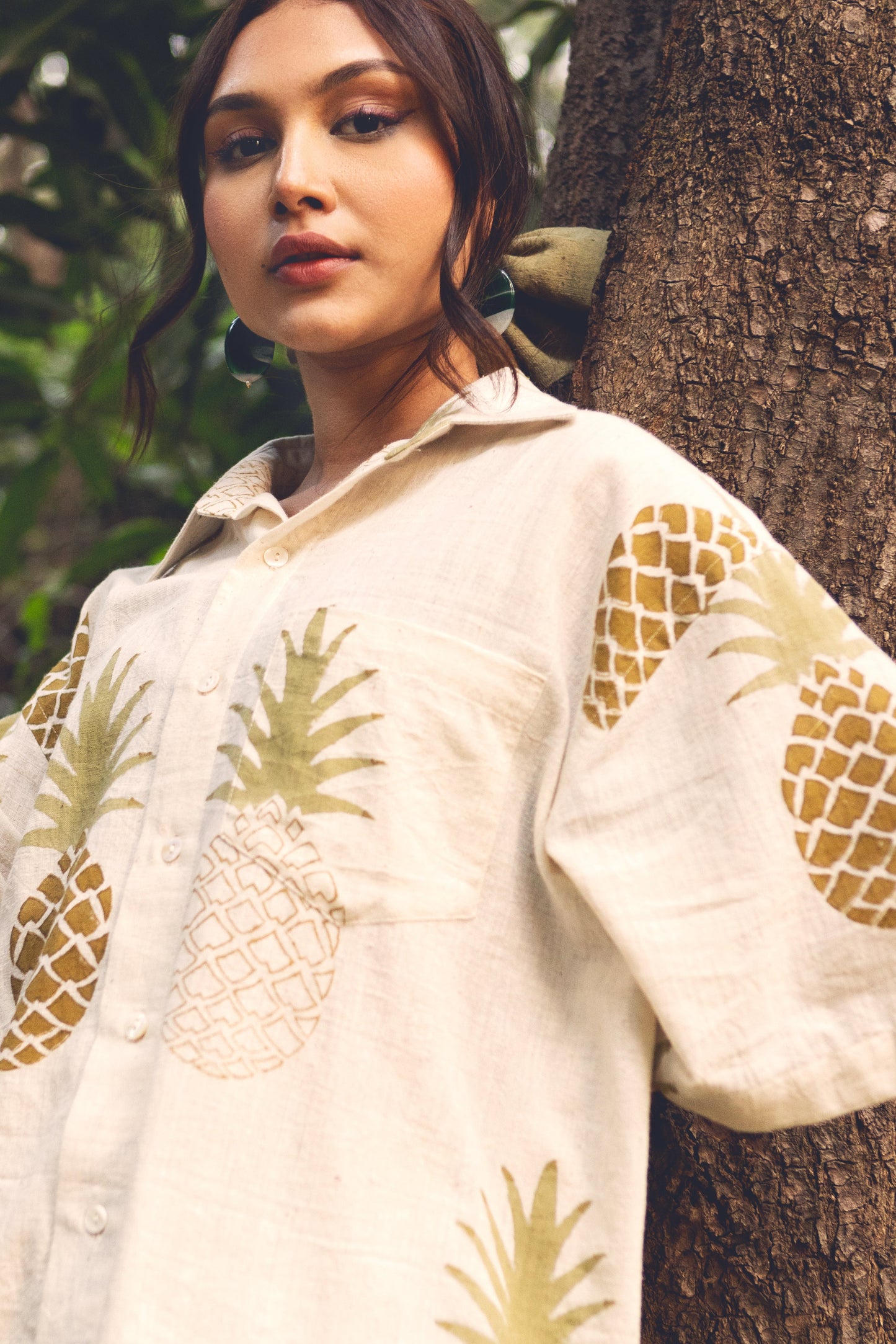 Tropical Shirt by Akashii Clothing with Bloom, Top at Kamakhyaa for sustainable fashion