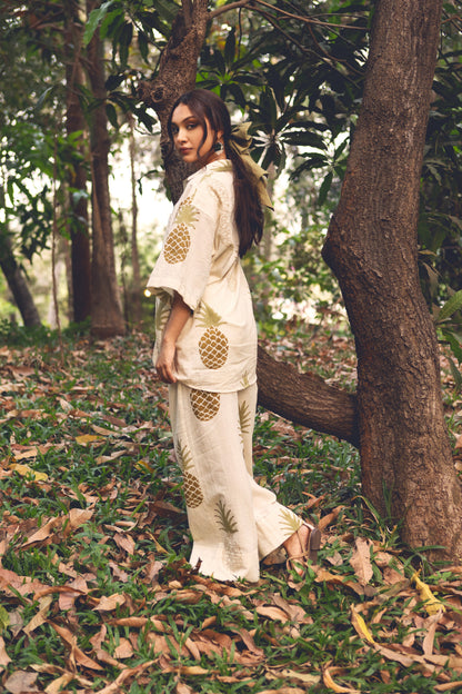 Tropical Pants by Akashii Clothing with Bloom, Bottoms at Kamakhyaa for sustainable fashion