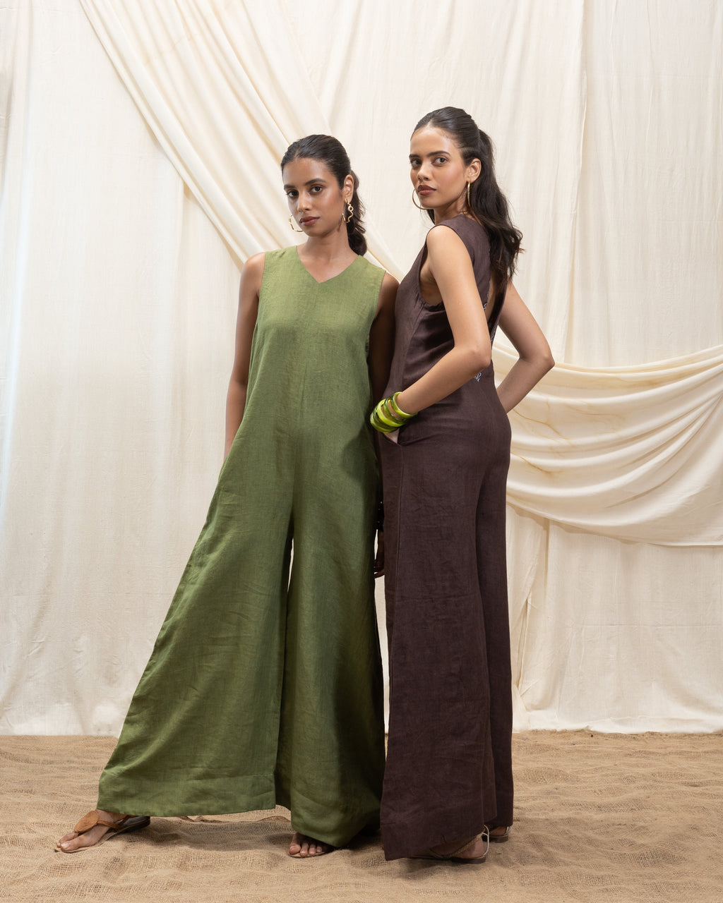 Solid Jumpsuit with back detailing by Akashi Clothing with The Stamp Edit By Akashi Clothing at Kamakhyaa for sustainable fashion