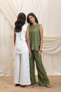 Wide legged pants by Akashi Clothing with The Stamp Edit By Akashi Clothing at Kamakhyaa for sustainable fashion