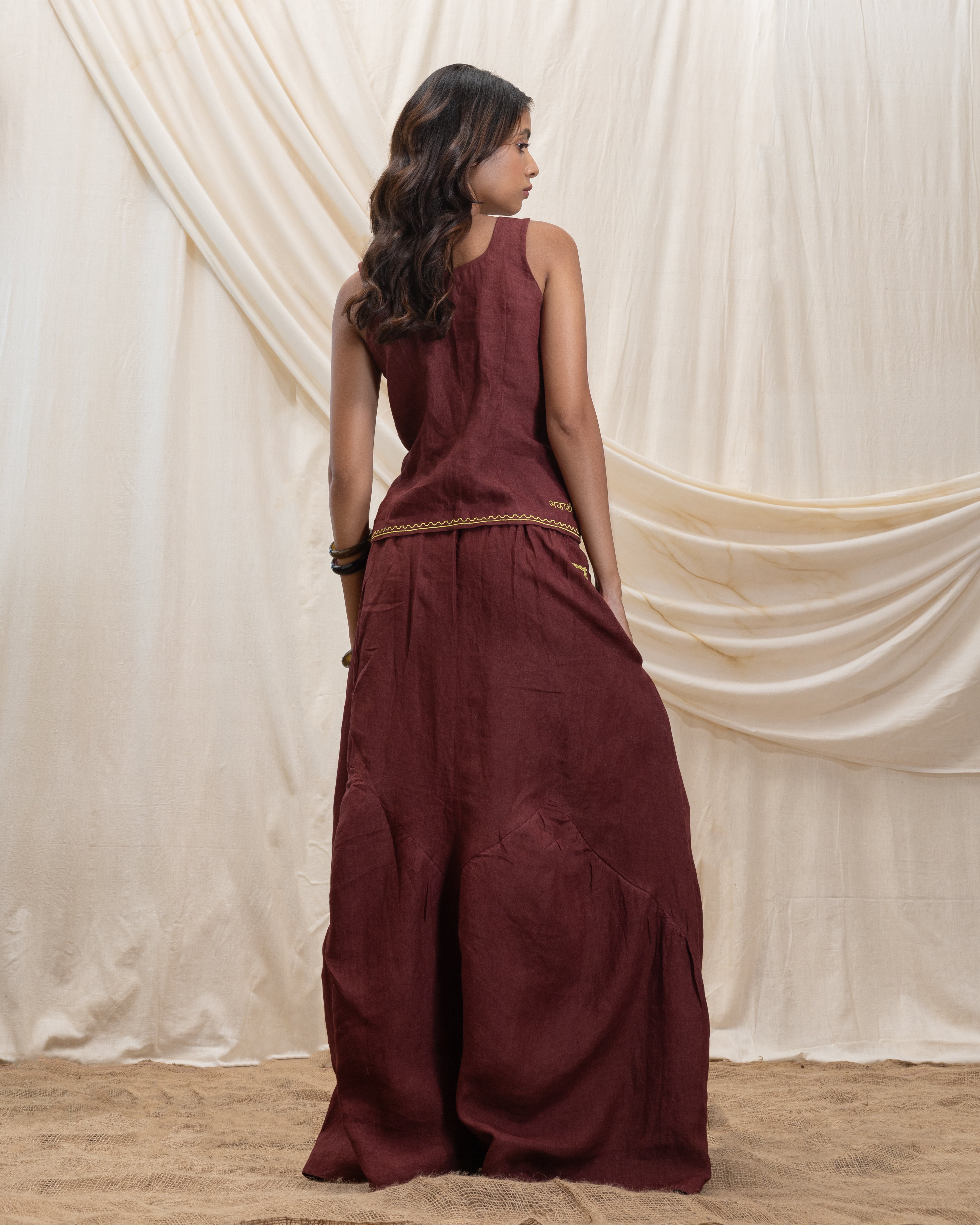 Lace up corset top by Akashi Clothing with The Stamp Edit By Akashi Clothing at Kamakhyaa for sustainable fashion