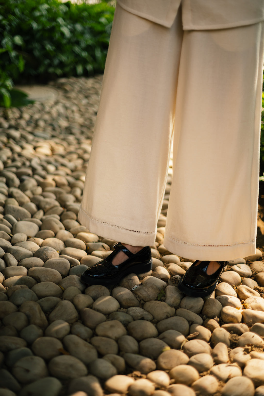 Cream White Merino Wool Coord Set Mahonia by Raas with Cream, Merino Wool, Regular Fit, Uru by Raas, Winter WearOffice Wear Co-ords, Woven at Kamakhyaa for sustainable fashion