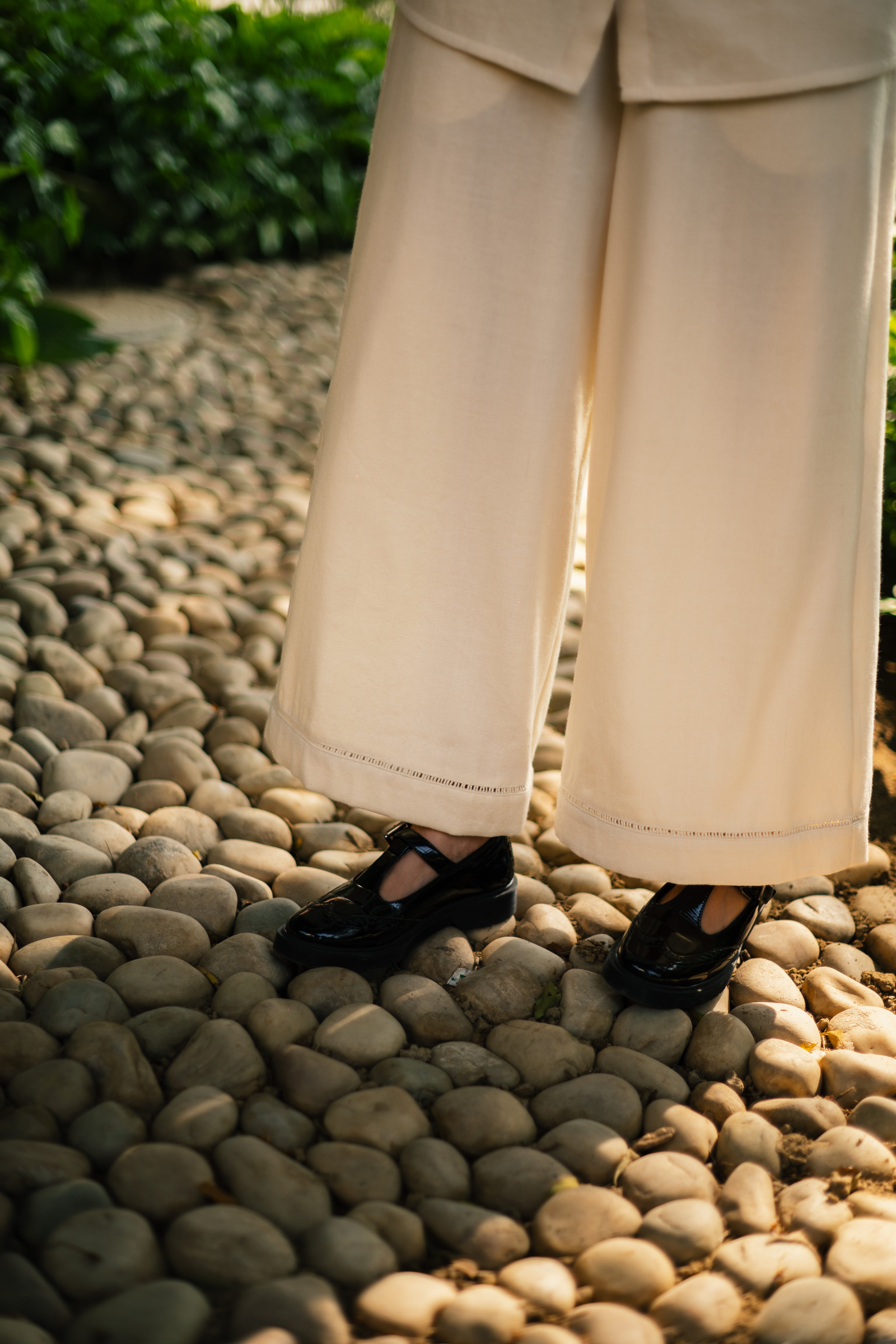 Cream White Merino Wool Coord Set Mahonia by Raas with Cream, Merino Wool, Regular Fit, Uru by Raas, Winter WearOffice Wear Co-ords, Woven at Kamakhyaa for sustainable fashion