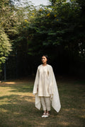 Cream White Merino Wool Stole by Raas with Cream, Merino Wool, Regular Fit, Stoles, Uru by Raas, Winter Wear, Woven at Kamakhyaa for sustainable fashion