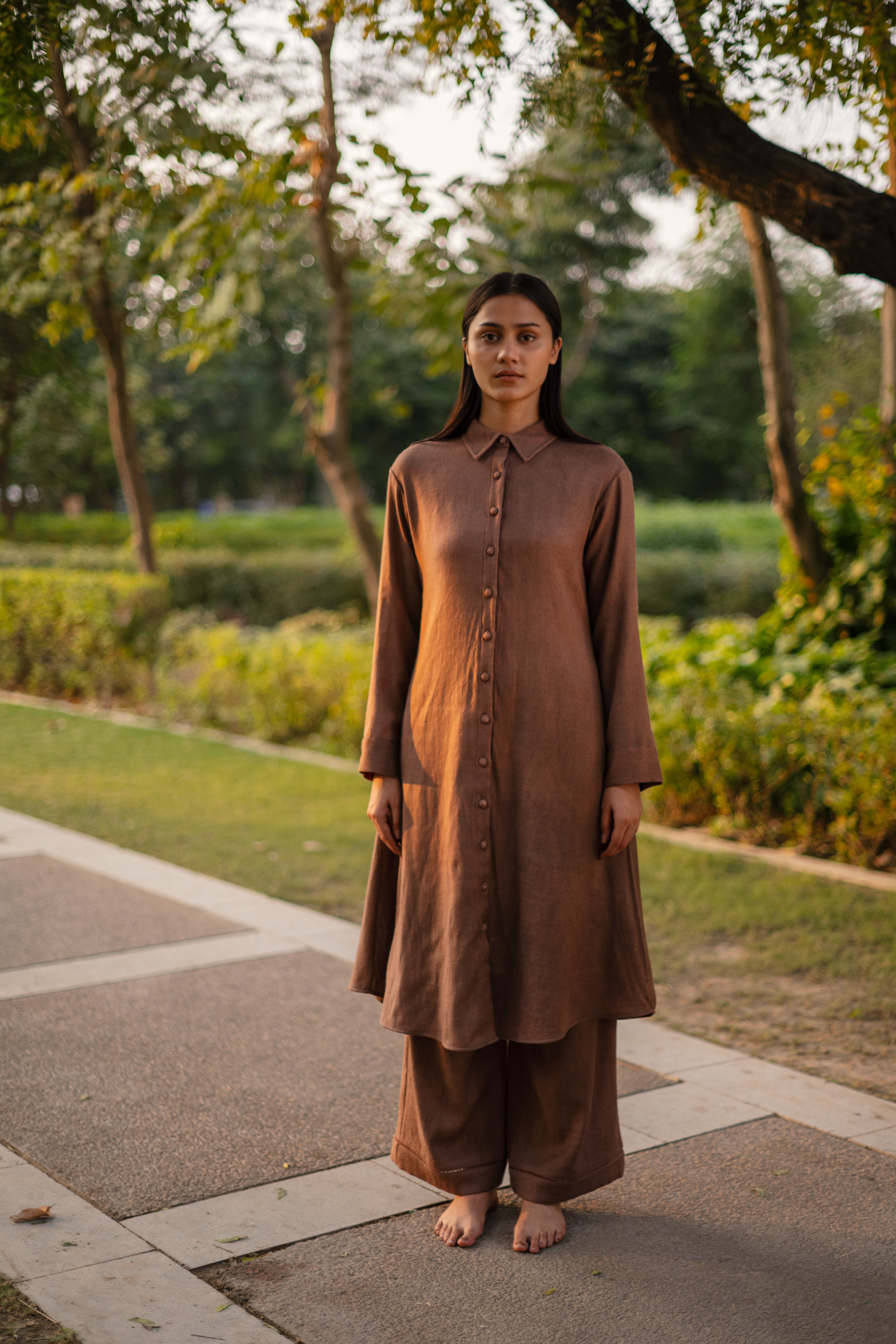Aubergene Merino Wool Aleeza Set by Raas with Merino Wool, Purple, Regular Fit, Uru by Raas, Winter WearOffice Wear Co-ords, Woven at Kamakhyaa for sustainable fashion