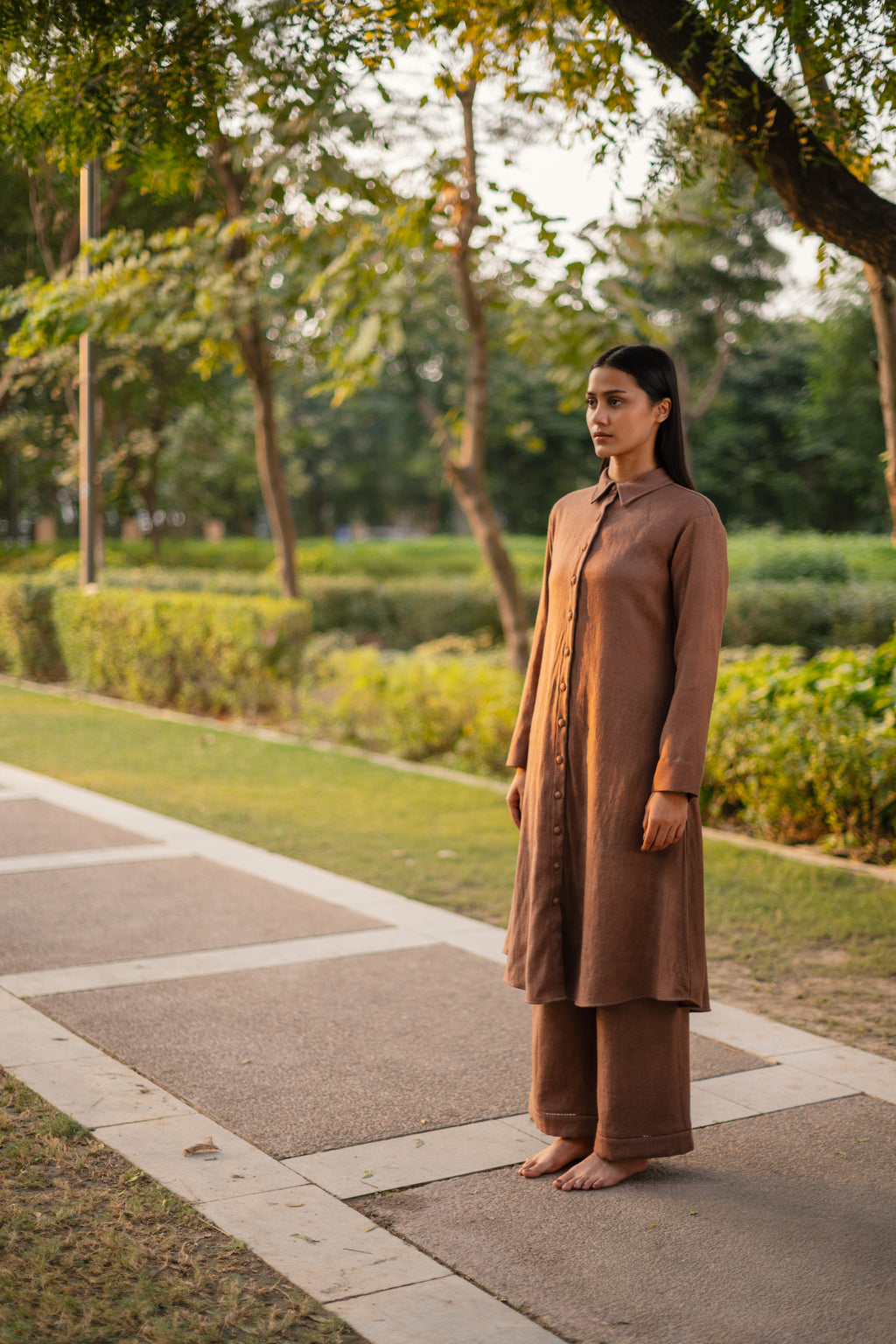 Aubergene Merino Wool Aleeza Set by Raas with Merino Wool, Purple, Regular Fit, Uru by Raas, Winter WearOffice Wear Co-ords, Woven at Kamakhyaa for sustainable fashion