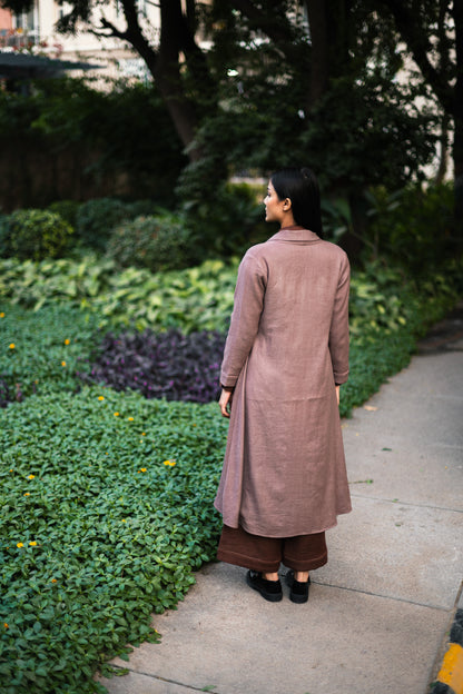 Walnut Merino Wool Alaska Jacket by Raas with Brown, Jackets, Merino Wool, Regular Fit, Uru by Raas, Winter Wear, Woven at Kamakhyaa for sustainable fashion