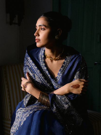 Anadh Saree Set by RoohbyRidhimaa with Large, Medium, Small, X-Large, X-Small at Kamakhyaa for sustainable fashion