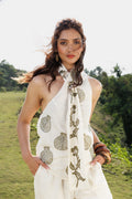 Embroidered scandavian scarft Top by Kamakhyaa India with Cosmos by Akashi Clothing, Internal Tags Missing at Kamakhyaa India for sustainable fashion