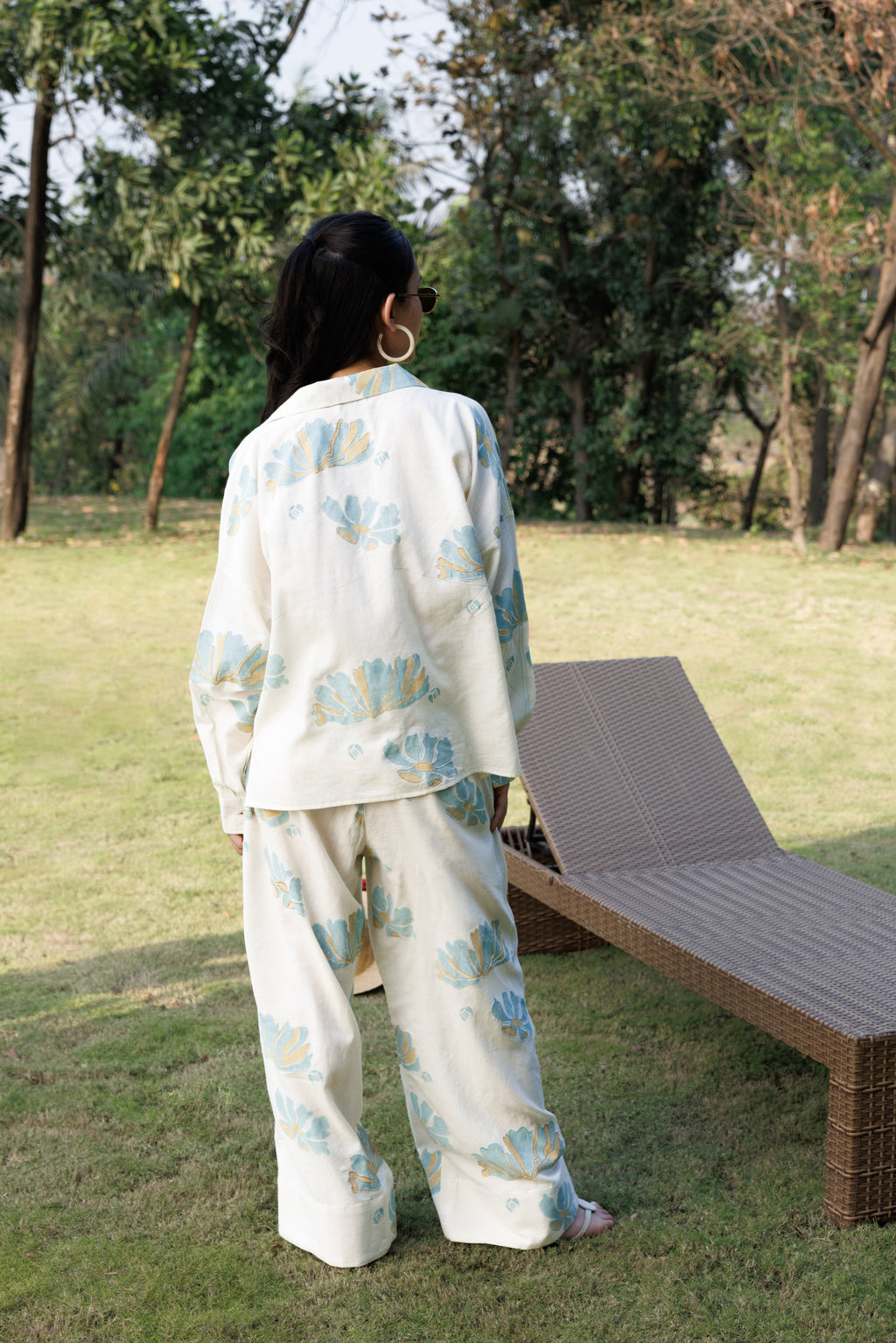 Collared top with Stitch Detailing by Kamakhyaa India with Cosmos by Akashi Clothing, Internal Tags Missing at Kamakhyaa India for sustainable fashion