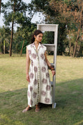 Sleeveless button down maxi dress by Kamakhyaa India with Cosmos by Akashi Clothing, Internal Tags Missing at Kamakhyaa India for sustainable fashion