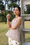 Oversized Tunic with Back Slit by Kamakhyaa India with Cosmos by Akashi Clothing, Internal Tags Missing at Kamakhyaa India for sustainable fashion