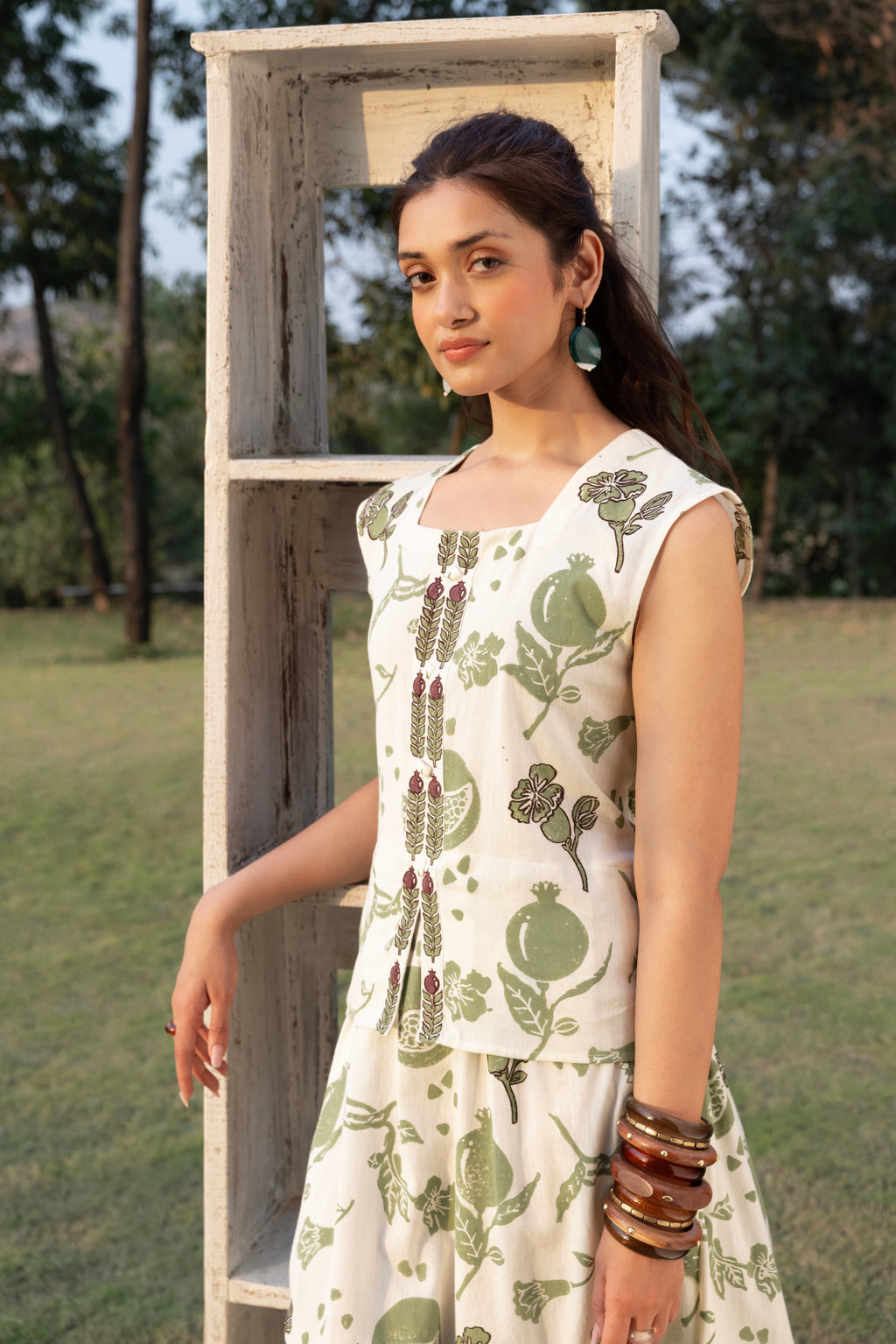A-Line Maxi Dress with Ruched Back by Kamakhyaa India with Cosmos by Akashi Clothing, Internal Tags Missing at Kamakhyaa India for sustainable fashion