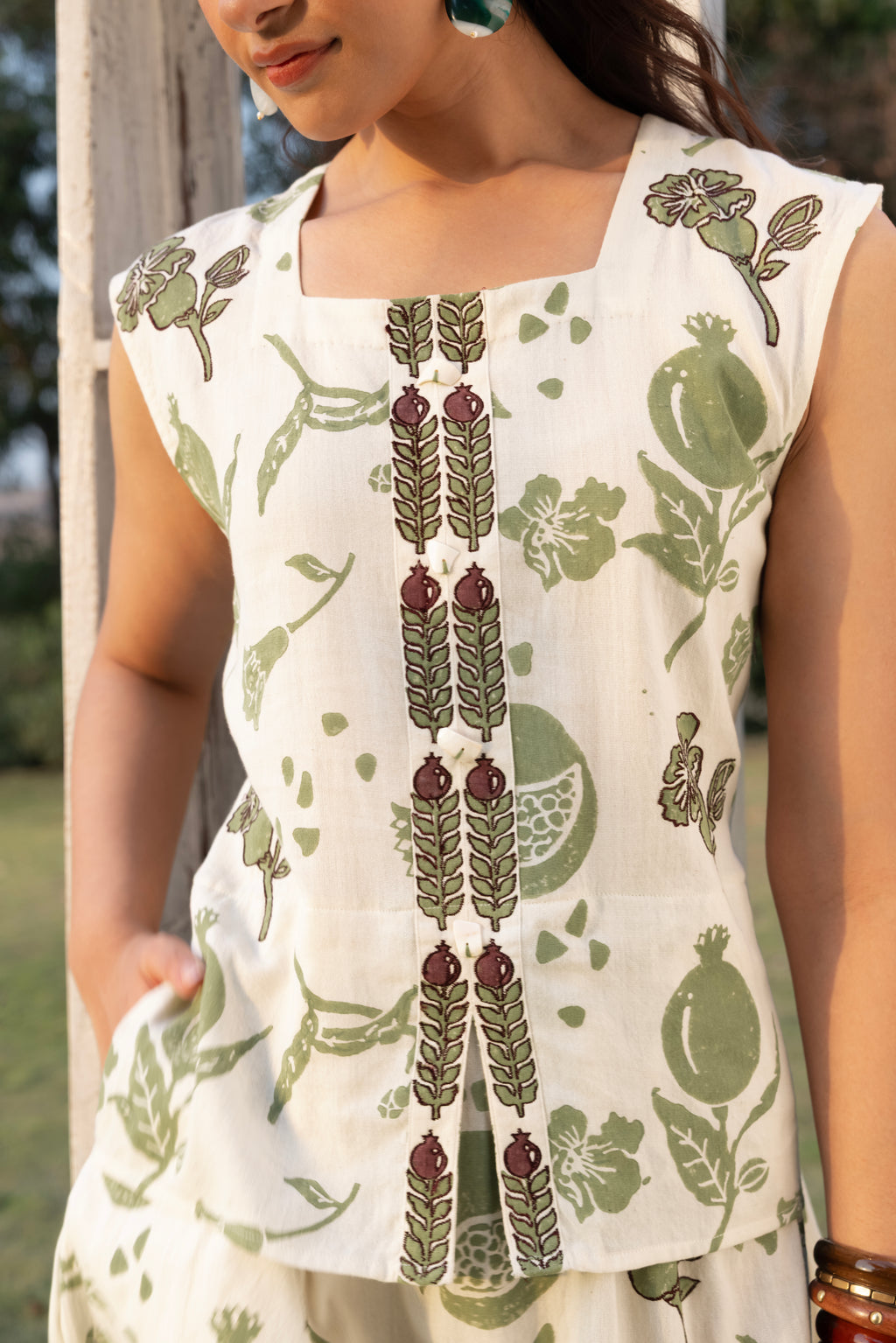 A-Line Maxi Dress with Ruched Back by Kamakhyaa India with Cosmos by Akashi Clothing, Internal Tags Missing at Kamakhyaa India for sustainable fashion