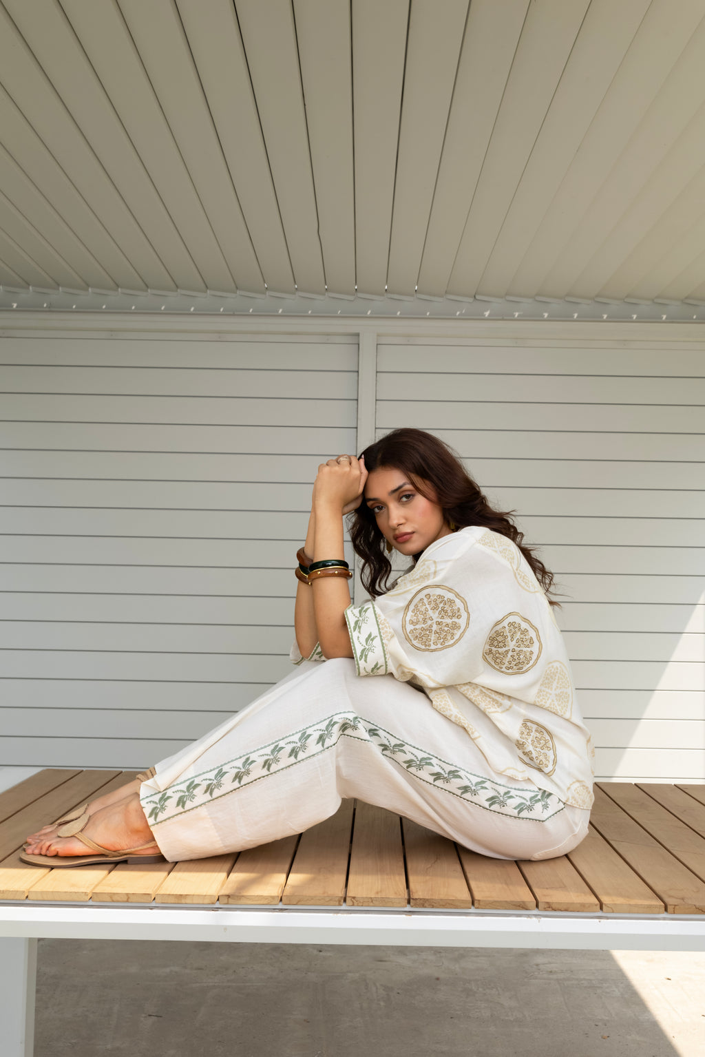 Boxy button down shirt by Kamakhyaa India with Cosmos by Akashi Clothing, Internal Tags Missing at Kamakhyaa India for sustainable fashion