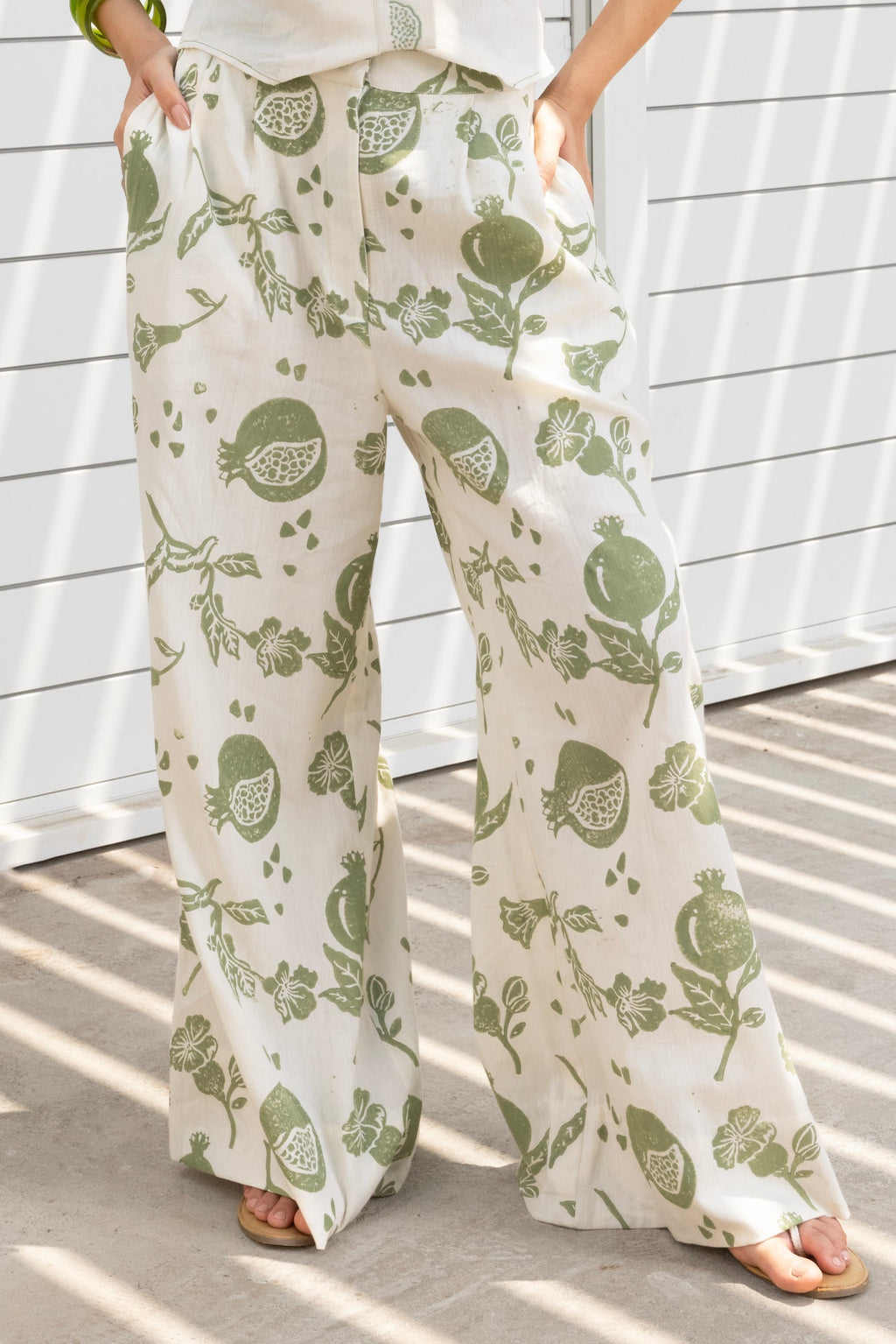 Printed wide leg Pants by Kamakhyaa India with Cosmos by Akashi Clothing, Internal Tags Missing at Kamakhyaa India for sustainable fashion