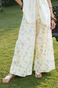 Printed Wide-Leg Pants with Side Elastic Waist by Akashi Clothing with Cosmos by Akashi Clothing, Internal Tags Missing at Kamakhyaa India for sustainable fashion
