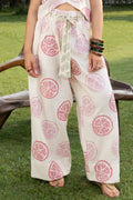 Pleated Wide-Leg Pants with Belt by Kamakhyaa India with Cosmos by Akashi Clothing, Internal Tags Missing at Kamakhyaa India for sustainable fashion