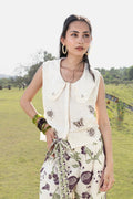 Patchwork Embroidered Top with Peter Pan Collar by Akashi Clothing with Cosmos by Akashi Clothing, Internal Tags Missing at Kamakhyaa India for sustainable fashion