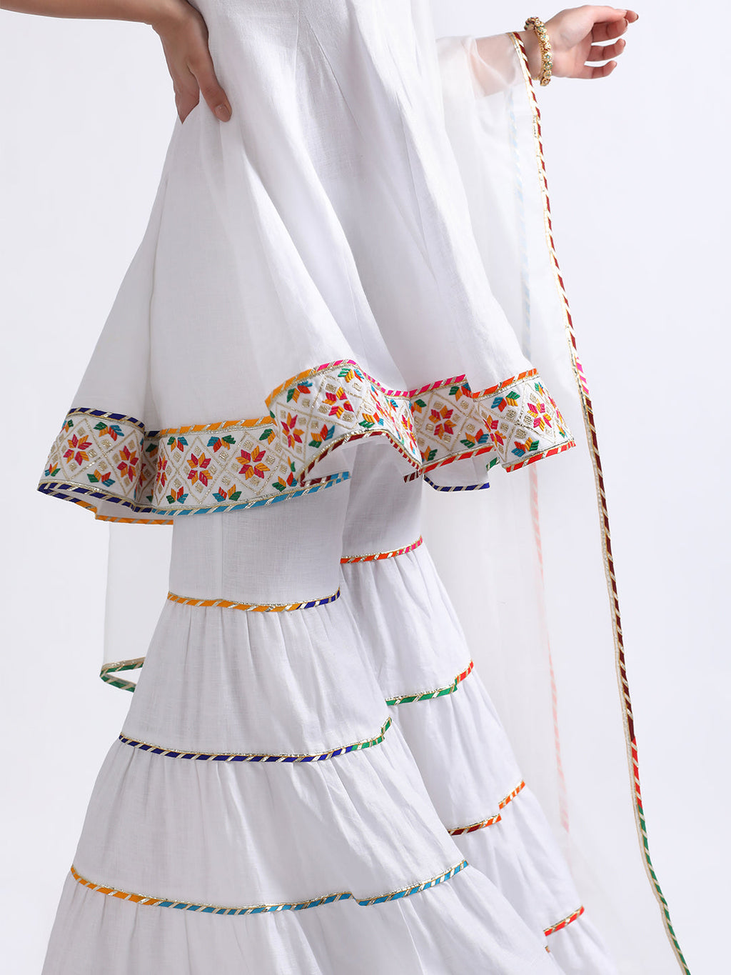 Bahaar Kurta Set by RoohbyRidhimaa with Large, Medium, Small, X-Large, X-Small at Kamakhyaa for sustainable fashion