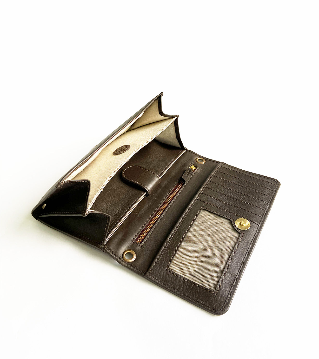 Black Leather Wallet by Khara Kapas with Bags, Casual Wear, comfort fashion, handcrafted, handmade at Kamakhyaa for sustainable fashion
