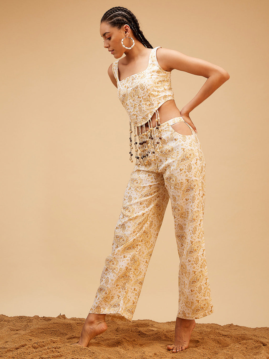 Set Me Free Co-ord Set by Bohobi with Large, Medium, no lining, Small, X-Large, X-Small at Kamakhyaa for sustainable fashion