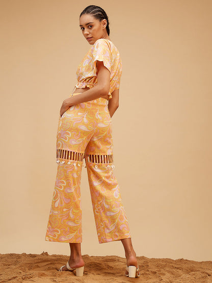 Sea Lover Co-ord Set by Bohobi with Large, Medium, no lining, Small, X-Large, X-Small at Kamakhyaa for sustainable fashion