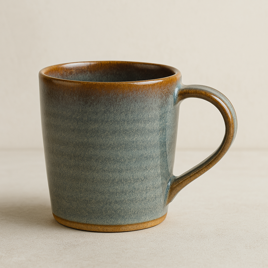 Rustic Stoneware Coffee Mug - Minimalist Handmade Ceramic Coffee Cup by Aetherea World with at Kamakhyaa for sustainable fashion