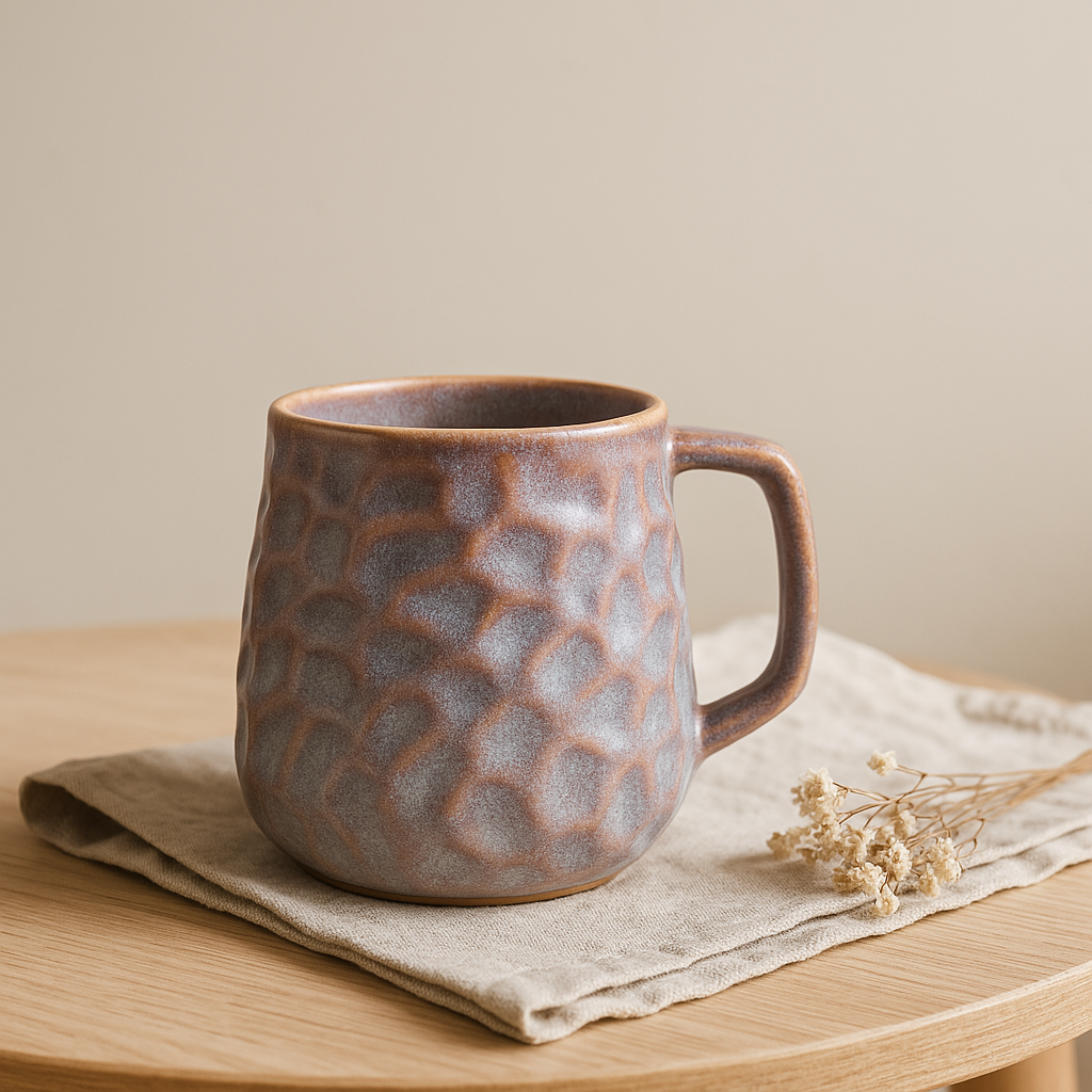 Mesa Textured Ceramic Mug – Handmade Stoneware Coffee Cup by Aetherea World with at Kamakhyaa for sustainable fashion