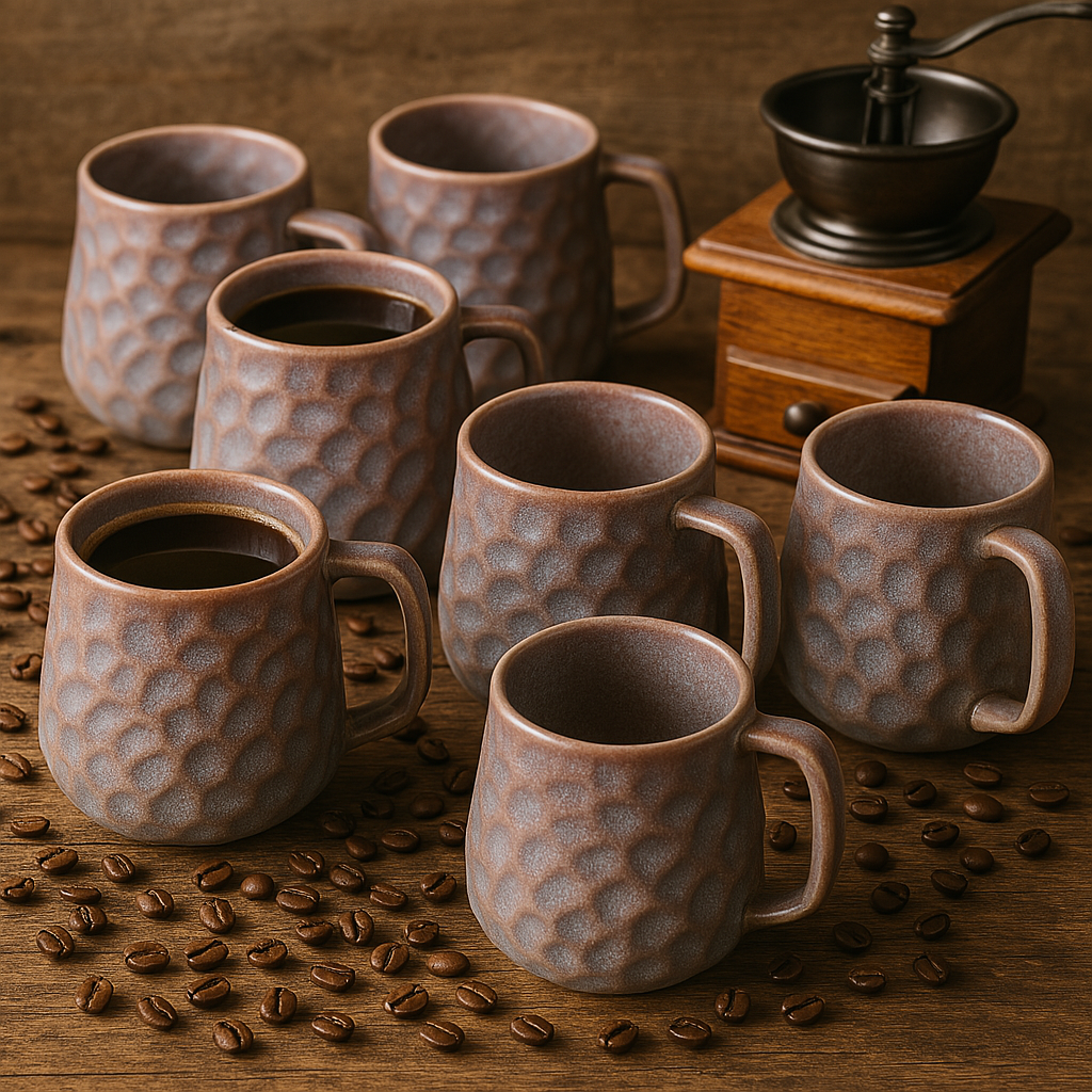 Mesa Textured Ceramic Mug – Handmade Stoneware Coffee Cup by Aetherea World with at Kamakhyaa for sustainable fashion