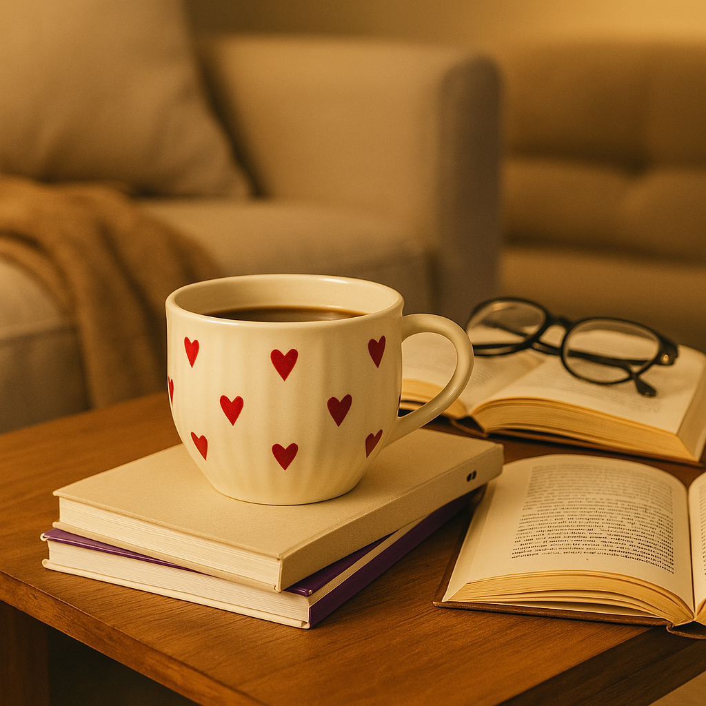 Heartfully Yours – Hand-Painted Ceramic Mug by Aetherea World with at Kamakhyaa for sustainable fashion