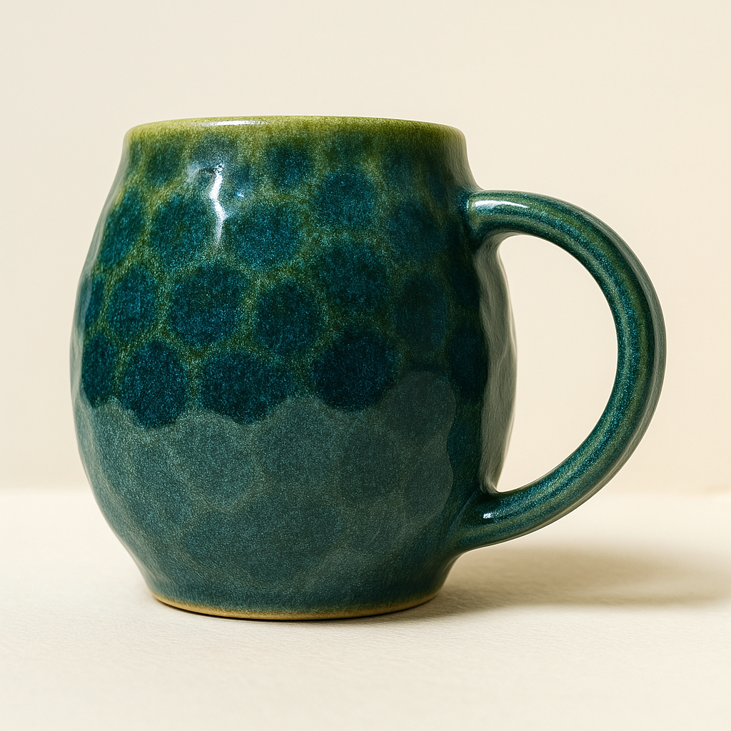 Ocean Moss – Handcrafted Speckled Ceramic Mug by Aetherea World with at Kamakhyaa for sustainable fashion