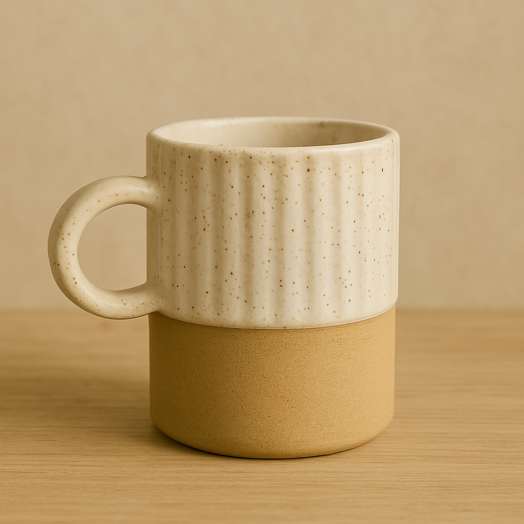 Earth & Ivory – Rustic Stoneware Mug by Aetherea World with at Kamakhyaa for sustainable fashion