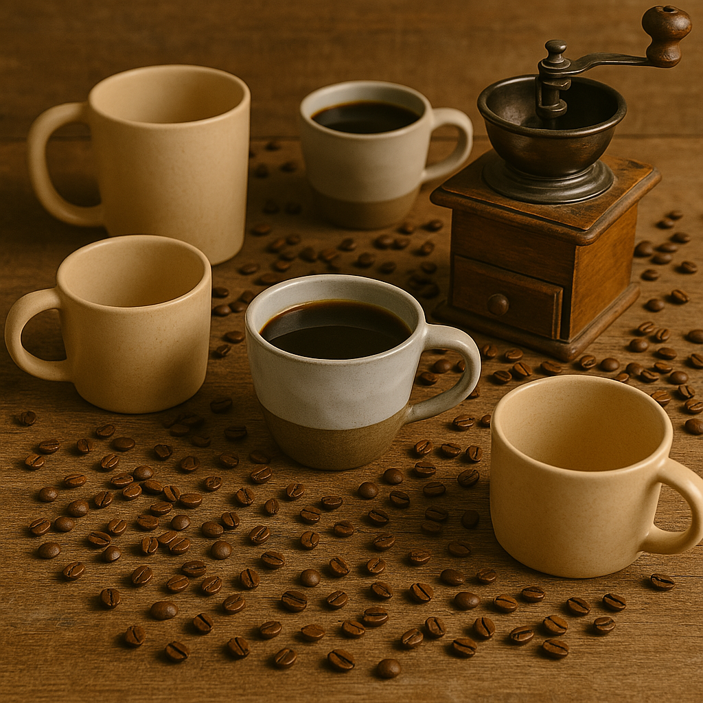 Nordic Claystone Ceramic Cup – Matte Glaze with Natural Sandstone Base by Aetherea World with at Kamakhyaa for sustainable fashion