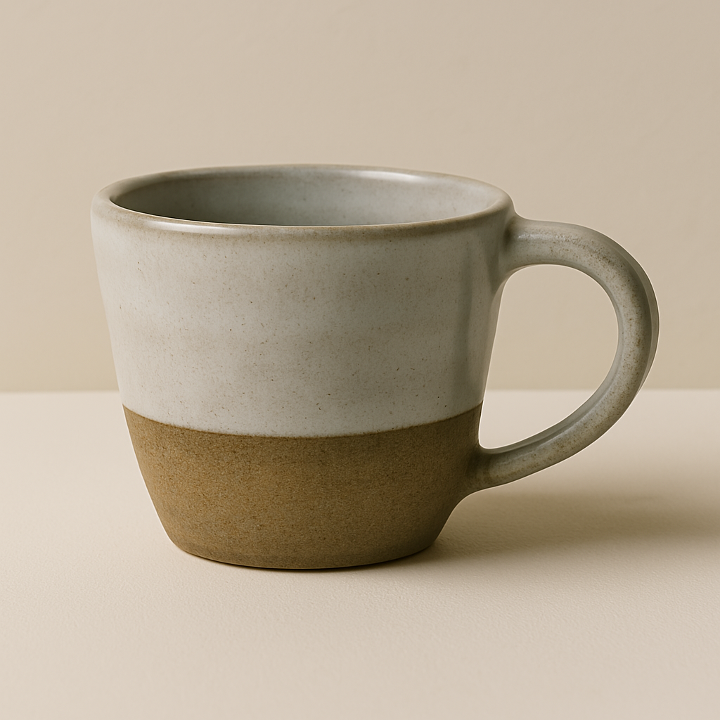 Nordic Claystone Ceramic Cup – Matte Glaze with Natural Sandstone Base by Aetherea World with at Kamakhyaa for sustainable fashion