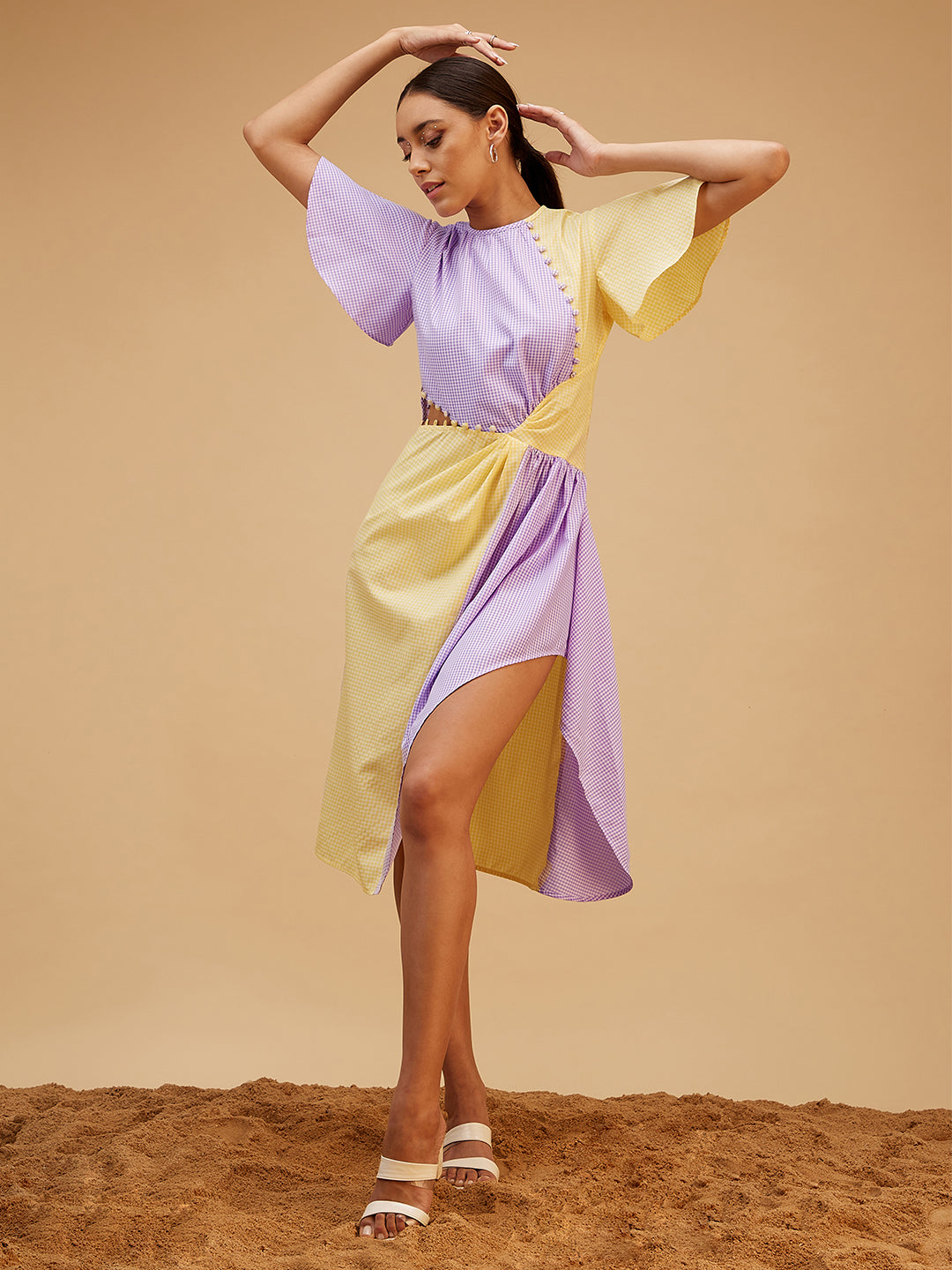 Color Balance Dress by Bohobi with Large, Medium, Small, X-Large at Kamakhyaa for sustainable fashion