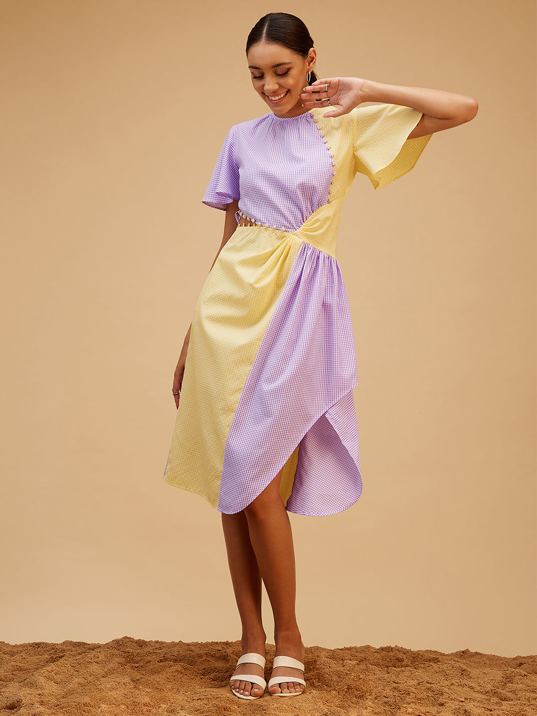 Color Balance Dress by Bohobi with Large, Medium, Small, X-Large at Kamakhyaa for sustainable fashion