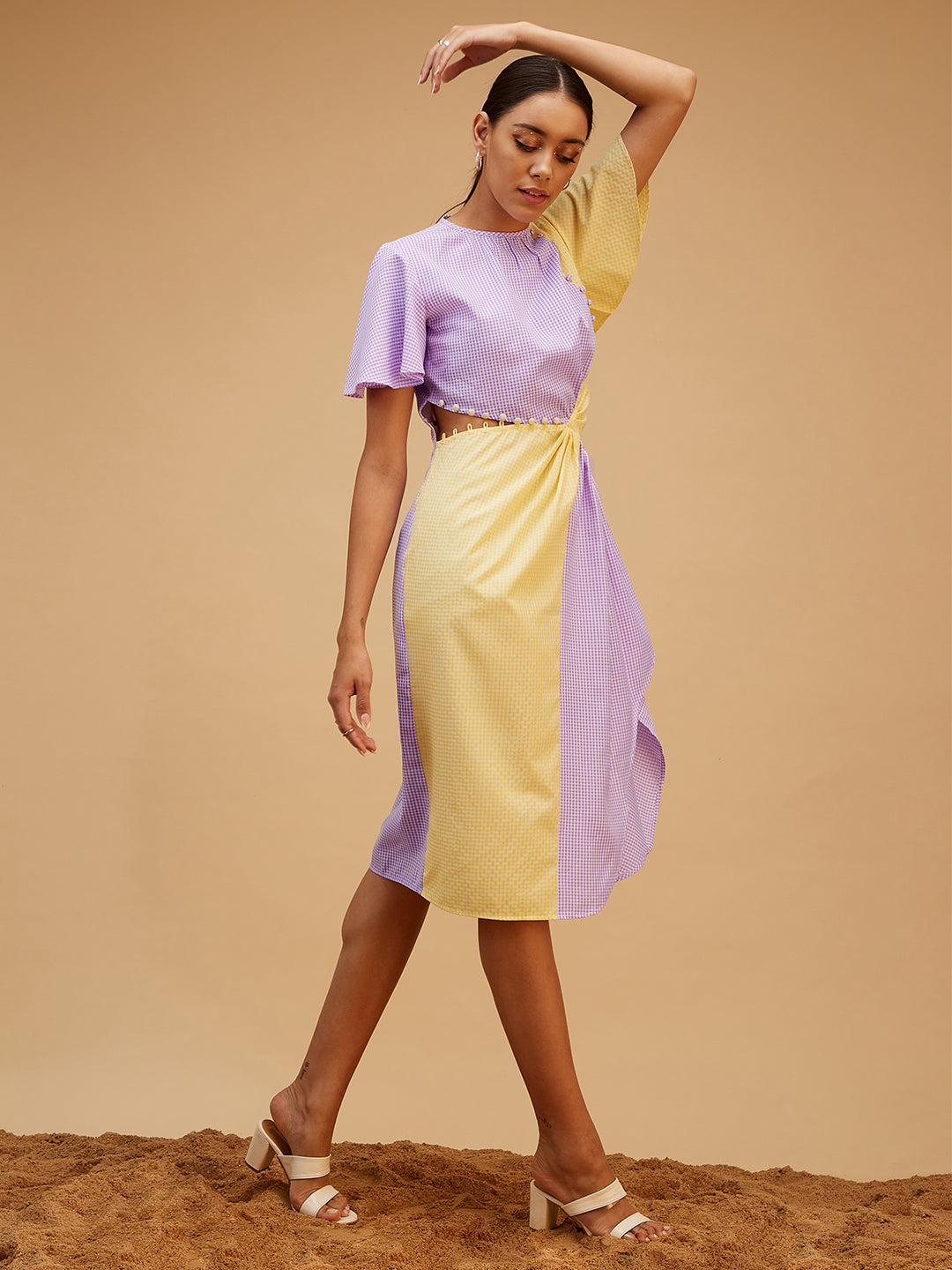 Color Balance Dress by Bohobi with Large, Medium, Small, X-Large at Kamakhyaa for sustainable fashion