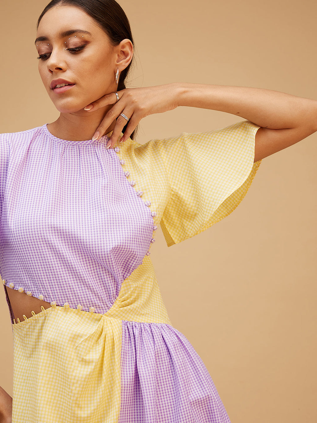 Color Balance Dress by Bohobi with Large, Medium, Small, X-Large at Kamakhyaa for sustainable fashion